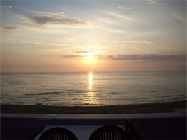 gece sahilden görünüm